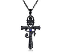 NTALJC Wolf/Owl/Dragon/Horse Viking Necklace Silver Wolf Viking Necklace for Men Abalone Shell Animal Jewelry for Women Men Unisex Birthday Gift