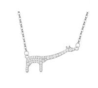 NTALJC Zirconia for Bridal, Silver Dinosaur Silver 45X2.9cm Lobster Claw Clasp for Anniversary