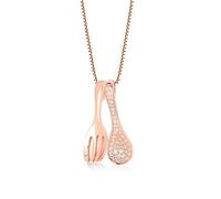NTALJC Zirconia for Women, Daughter Spoon Shaped Silver 46.5cm for Party Holiday