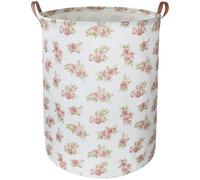 NTAOHAMPER Pink Flower Laundry Hamper, laundry Basket, Nursery Hamper,Waterproof Storage Bin for Bedroom,Clothes Organizer Basket, Room Decor(Pink Flower)
