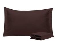 NTBAY 2 Pack 100% Brushed Microfiber Oxford Pillowcases, 1800 Super Soft and Cozy, Wrinkle, Fade, Stain Resistant King Oxford Pillow Cases | Hotel Quality Pillow Shams, 50x90 cm, Dark Brown