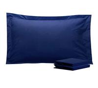 NTBAY 2 Pack 100% Brushed Microfiber Oxford Pillowcases, 1800 Super Soft and Cozy, Wrinkle, Fade, Stain Resistant King Oxford Pillow Cases | Hotel Quality Pillow Shams, 50x90 cm, Navy