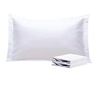 NTBAY 2 Pack 100% Brushed Microfiber Oxford Pillowcases, 1800 Super Soft and Cozy, Wrinkle, Fade, Stain Resistant King Oxford Pillow Cases | Hotel Quality Pillow Shams, 50x90 cm, White