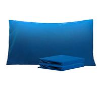NTBAY 2 Pack 100% Brushed Microfiber Plain Pillowcases, 1800 Super Soft and Cozy, Wrinkle, Fade, Stain Resistant with Envelope Closure Bed Pillow Cases, 50x90 cm, Cobalt Blue