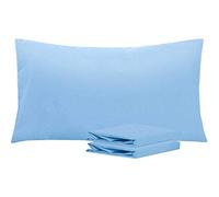 NTBAY 2 Pack 100% Brushed Microfiber Plain Pillowcases, 1800 Super Soft and Cozy, Wrinkle, Fade, Stain Resistant with Envelope Closure Bed Pillow Cases, 50x90 cm, Pale Blue