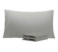 NTBAY 2 Pack 100% Brushed Microfiber Plain Pillowcases, 1800 Super Soft and Cozy, Wrinkle, Fade, Stain Resistant with Envelope Closure Bed Pillow Cases, 50x90 cm, Smoky Grey