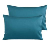 NTBAY 2 Pack 500 Thread Count Egyptian Cotton Pillow Cases, Super Soft Cozy and Breathable Envelope Closure Standard Pillowcases, 50x75 cm, Slate Blue