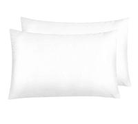 NTBAY 2 Pack Zippered Satin Pillow Cases for Hair and Skin, Luxury King Hidden Zipper Pillowcases Set of 2, 50x90 cm, White