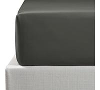 NTBAY 500 Thread Count 100% Egyptian Cotton Double Fitted Sheet, Super Soft Cozy and Breathable Deep 12" / 30cm Fitted Bed Sheet, Charcoal Grey