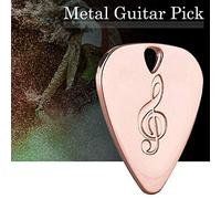 Ntcpefy 1Pcs Metal Guitar Pick 0.38mm Thin Silver Color Ukelele gold