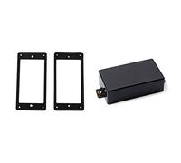 Ntcpefy 2 Pcs Flat Humbucker Pickup Mounting Ring & 1 Pcs Plastic Sealed Humbucker Pickup Cover