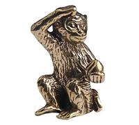 Ntcpefy Bronze Monkey Statue Landscape Accessory, Tea Table, Desk Antique Small