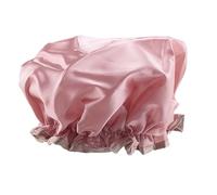 Ntcpefy Double-Layer Women's Waterproof Cap Bath Long Hair Cover Dry Hair Cap Champagne