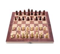Ntcpefy Wooden Chess Set Board Travel Games Chess Backgammon Draughts Entertainment