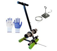 NTDMSFWM Hand-Push Tape Pasting Machine Hand Push Floor Marking Tool Sports Counrt Floor Tape Applicator Floor Field Striping Line with Circle Drawing Tool