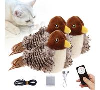 NTDMSFWM Simulated Chirping Bird Cat Toy Interactive Automatic Flappy Bird Toy Flapping Bird Cat Toys for Indoor Cats Rechargeable Cat Bird Flapping Toy(3pcs)