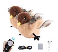NTDMSFWM Simulated Chirping Pets Toy Cat Toys Rechargeable Flapping Bird Toy Flapping Bird Cat Toy Flapping Wings Cat Bird Toy Interactive for Indoor Cats(2pcs)