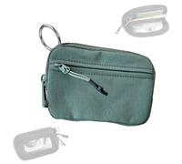 NTDMSFWM Women's Waterproof Nylon Keychain Wallet Zip Card Case with Clear ID Window Multifunctional Fashion Wristlet Bag Zip Card Case(Green)