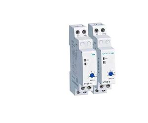 NTE8 Series Time Delay Relay Control Off Power On Delay NTE8-A NTE8-B 10S 120S 480S AC220V DC24V Din Rail Digital Timer BIANMTSW(220V AC,NTE8-B 0.1-5S)