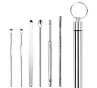 NTEK 6Pcs Ear Cleansing Tool Set | Ear Curette Kit | Ear Wax Pickers Stainless Steel | Ear Cleansing Tool Set | | Ear Pick Cleaner Ear Spoon | Ear Spoon Care | Ear Pick Earwax Removal Kit