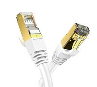 NTEK CAT 8 Ethernet Cable High-Speed 40Gbps 2000MHz Ethernet Cables, Snagless Internet Cable with RJ45 Connector Lead - Ideal for Internet, Router, Modem, Smart TV, PC & Laptop