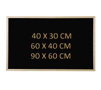 NTEK Chalk Boards for Walls Wooden Frame Chalk blackboards, Blackboard Smooth Surface Easy to Use, Wooden Framed, Creativity, Office, Schools, Signs, Menus, Messages (Black, 40 X 30)