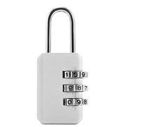 NTEK Combination Locks | 3 Digit Combination Padlock Codes | Padlock for Suitcases Luggage Case Bag Code Lock | Waterproof Padlocks for School Gym Locker, Gate | Resettable Locker Gate (Silver)