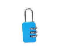 NTEK Combination Locks | 3 Digit Combination Padlock Codes | Padlock for Suitcases Luggage Case Bag Code Lock | Waterproof Padlocks for School Gym Locker, Gate | Resettable Locker Gate (Blue)