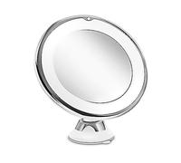 NTEK Cosmetic Mirror with Lighting, Illuminated Magnifying Mirror | Makeup Mirror | 10x Magnifying Lighted Makeup Mirror | Magnifying Mirror for Making Up, Shaving, Vanity
