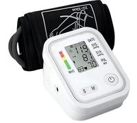 NTEK Digital Upper Arm Blood Pressure Monitor, BP Monitor with Adjustable Large Cuff (22-36cm) for Home Use, Blood Pressure Machine with Backlight LCD Display, Voice Function (White)
