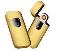 NTEK Electric Lighter Windproof | Ultra-Premium USB Rechargeable Plasma Lighter | Ultra-Thin Windproof Flameless Touch Switch | Mini Electric Lighters | Pocket Cigarette Lighter (ORANGE)