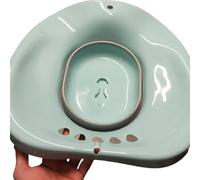 NTEK Foldable Sitz Bath for Toilet, Portable Seat Sitz Bath Basin for Hemorrhoids, Portable Bidet BPA Free Temperature Resistant, Fits Universal Toilets and Commode Chair (Green)