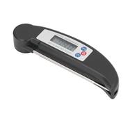 NTEK Food Thermometer, Foldable Long Probe Food Cooking Thermometer with °F/°C, Digital Instant Read Meat High Accuracy, Auto On/off Cooking Thermometer for Kitchen, BBQ, Milk, Water (BLACK)
