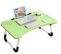NTEK Laptop Desk, Laptop Bed Table with Foldable Legs & Cup Slot, Tablet Holder, Breakfast Tray, Portable Lap Desk for Sofa, Bed, Couch, Reading & Writing, Watching Movies (GREEN)