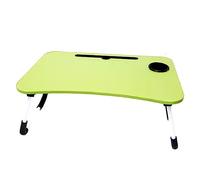 NTEK Laptop Table With Foldable Legs & Cup Slot | Portable Bed Desk for Eating Breakfast, Reading, Watching Movie on Bed/Sofa (GREEN)