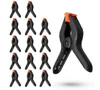 NTEK Plastic Spring Clamps, Extra Strength Work Clips, Wood Working Projects and Photography Studios, Clamps, Extra Strength and Grip Clips for Home Improvement (Pack of 20)