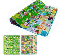 NTEK Play Mat 200x180cm - 2-Sided Reversible Foam Mat for Crawling, Learning & Play - Waterproof, Soft & Foldable Baby Floor Mat for Indoor/Outdoor Use, Picnics & Games