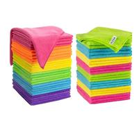 NTEK Premium Microfibre Cleaning Cloths - Super Soft, Lint-Free & Streak-Free Multipurpose Towels for Home, Kitchen, Car & Windows - Reusable, Scratch-Resistant, Cleaning Rags (Random, 24-Pack)