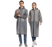 NTEK Rain Poncho Waterproof Raincoat | Reusable Rain Poncho | Rain Coat with Hoods and Sleeves | Emergency Rainwear | Lightweight Eva Rainwear | Rain Ponchos for Men and Women Adults Unisex.