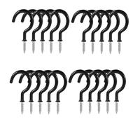 NTEK Screw in Hooks for Hanging, Ceiling Hanging Hooks Screw Cup Hooks Utility, Multipurpose Vinyl Coated Screw, for Wood, Under Cupboard, Cabinet Shelf, Hanging Plant and Kitchen