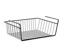 NTEK Under Shelf Storage Basket-Hanging Metal Wire Organizer, Kitchen, Bathroom, Pantry, Cabinet & Office-Durable Under Cabinet Shelf Rack to Maximise Space No Tools Required (BLACK, 30CM)