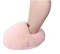 NTEK Unisex USB Foot Warmer Winter Electric Heating Feet Boot Slipper Plush Warm | Electric Feet Warmer Fast Heating Foot Slipper Ultra Soft | Heating Pad Feet Warmer for Men and Women (Camel)