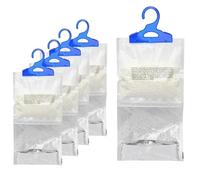 NTEK Wardrobe Dehumidifier Hanging, Ideal to Stop Damp & Condensation Hanger, Disposable Hanger Dehumidifier & Condensation Remover & Damp Moisture Absorber Home, Bedroom (PACK OF 3, 180 GRAMS)
