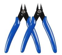 NTEK Wire Cutter, Diagonal Cutters Precision Side Cutters, Nippers, Clean Cut Pliers, Side Cuttes, Diagonal Cutting Pliers for Electronic Floral Heating Wire Model Sprue Soft Copper (Pack of 2)
