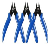 NTEK Wire Cutter, Diagonal Cutters Precision Side Cutters, Nippers, Clean Cut Pliers, Side Cuttes, Diagonal Cutting Pliers for Electronic Floral Heating Wire Model Sprue Soft Copper (Pack of 3)