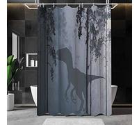 NTETSN Animal Dinosaur Shower Curtain Tyrannosaurus Rex Silhouette Waterproof Polyester Fabric Bathroom Set with Hooks Animal Home Bathing Room Decor 48x72IN YLYYNT2692