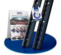 NTG Airline Rail 1 m / 1000 mm Semicircular Aluminium TÜV Certified Economy Set Trailer Accessories Load Securing Aluminium Rail Lorry Car Van Motorhome with Holes Black Anodised