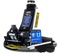 NTG Hydraulic Trolley Jack 3 t - 85-485 mm - Double Piston | Fully welded steel chassis with magnetic tray, knee cushion and two non-slip rubber pads