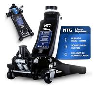 NTG Hydraulic Trolley Jack 3T Load Capacity 85-485 mm Trolley Jack with 2 x Rubber Pads for SUV & Lowered Cars Double Pistons 3000 kg Car Workshop with Magnetic Tray & Quick Lift