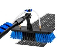 NTG Telescopic Washing Brush for Windows & Solar Systems - 4.6 m/7 m Length | Robust telescopic brush with water connection and soap dispenser - effective PV system cleaning conservatory